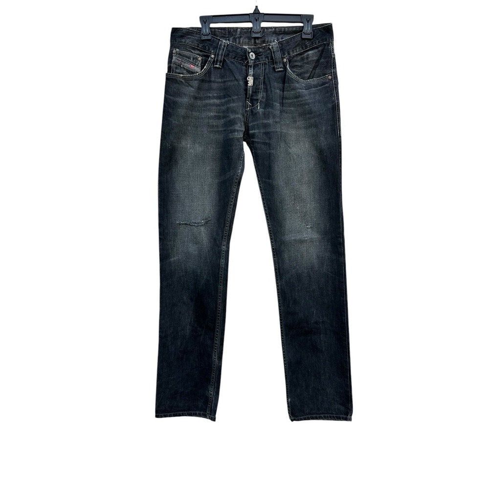 Diesel Jeans Men's 33x34 Black Slim Tapered Italy FLAW
